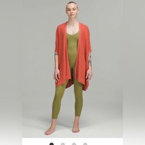 Lululemon Athletica Womens XL/XXL Heathered Red Rock Merino Wool SS